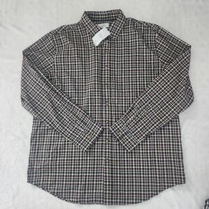 CROFT & BARROW Men's Plaid Check‎ Twill Dress Shirt XL NEW Cotton Multicolor